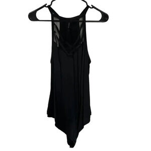 Torrid Women's Black Sleeveless Square Neck Back Mesh Romper Size 3